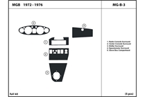 1973 MG MGB DL Auto Dash Kit Diagram