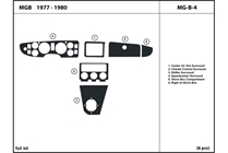 1978 MG MGB DL Auto Dash Kit Diagram