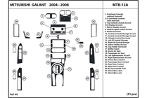 2004 Mitsubishi Galant DL Auto Dash Kit Diagram