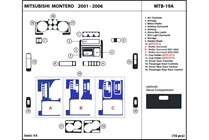 2002 Mitsubishi Montero DL Auto Dash Kit Diagram