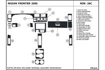 2000 Nissan Frontier DL Auto Dash Kit Diagram