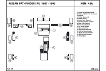 1987 Nissan Pathfinder DL Auto Dash Kit Diagram