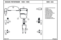 1995 Nissan Pathfinder DL Auto Dash Kit Diagram