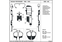 1998 Nissan Pathfinder DL Auto Dash Kit Diagram
