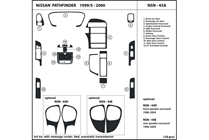 1999 Nissan Pathfinder DL Auto Dash Kit Diagram
