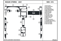 2001 Nissan Xterra DL Auto Dash Kit Diagram