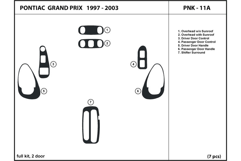 DL Auto™ Pontiac Grand Prix 1997-2003 Dash Kits