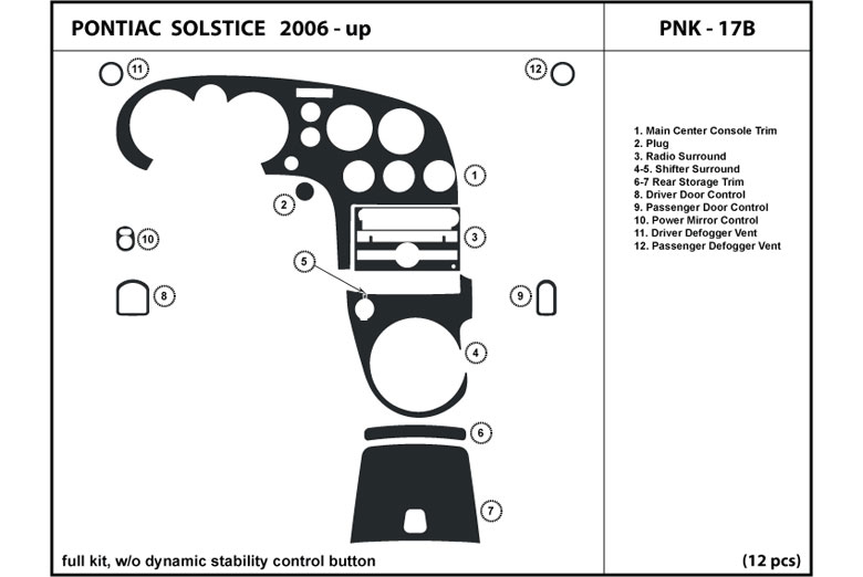 DL Auto™ Pontiac Solstice 2006-2009 Dash Kits