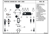 2000 Pontiac Grand Am DL Auto Dash Kit Diagram