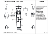 2010 Saturn Outlook DL Auto Dash Kit Diagram