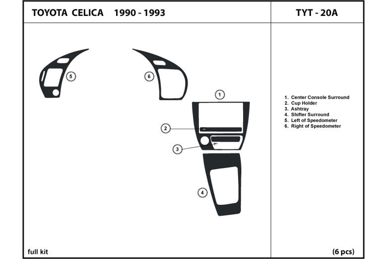 DL Auto™ Toyota Celica 1990-1993 Dash Kits