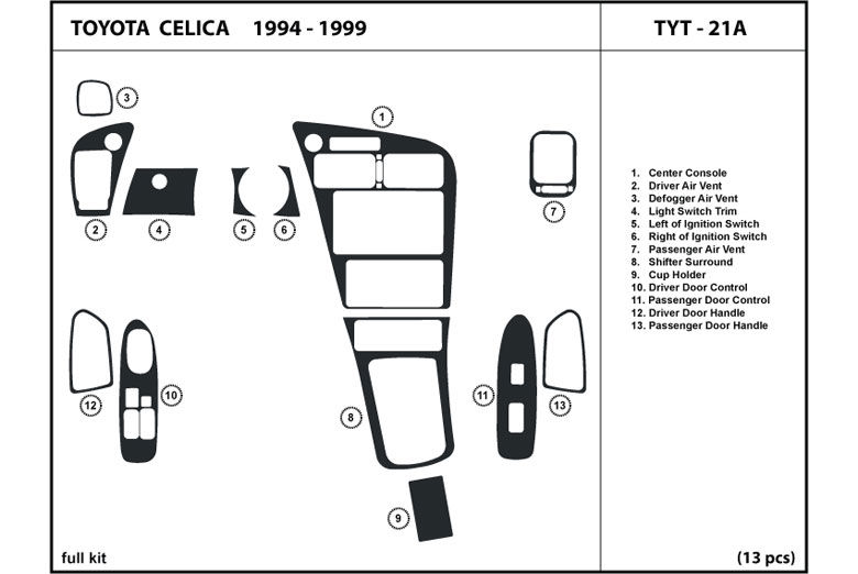 DL Auto™ Toyota Celica 1994-1999 Dash Kits