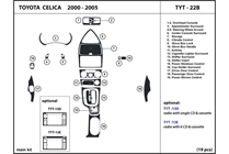 2004 Toyota Celica DL Auto Dash Kit Diagram
