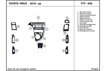2010 Toyota Prius DL Auto Dash Kit Diagram