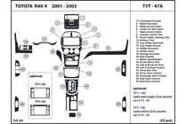 2003 Toyota Rav4 DL Auto Dash Kit Diagram