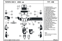 2010 Toyota Rav4 DL Auto Dash Kit Diagram