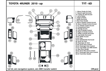 2011 Toyota 4Runner DL Auto Dash Kit Diagram