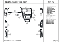 1999 Toyota Avalon DL Auto Dash Kit Diagram
