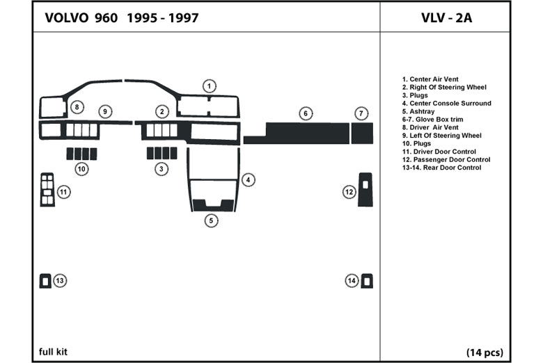 DL Auto™ Volvo 960 1995-1997 Dash Kits