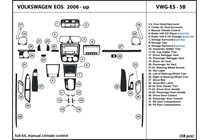 2008 Volkswagen Eos DL Auto Dash Kit Diagram