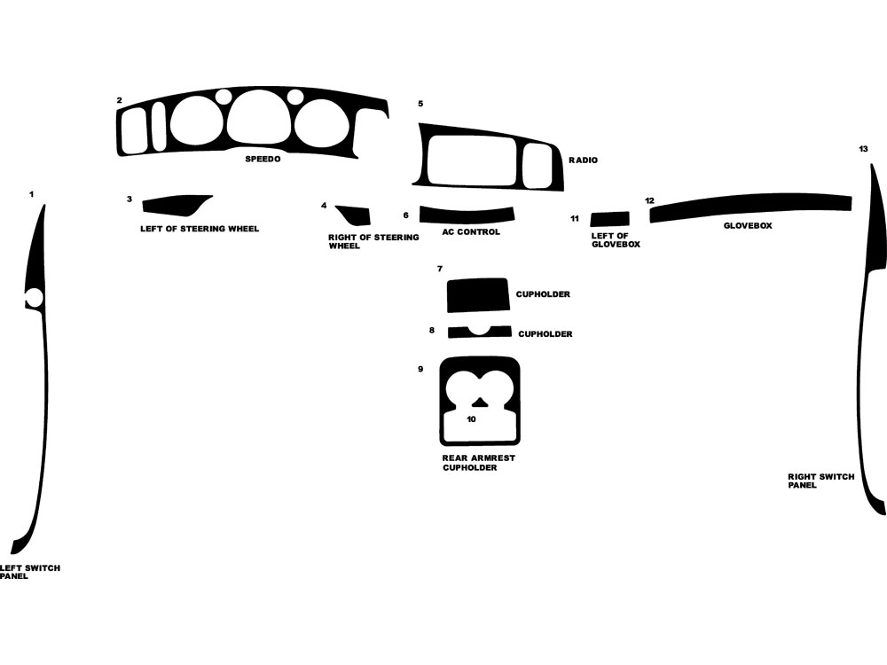 Buick LeSabre 2003-2005 Dash Kit Diagram