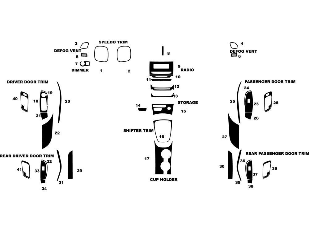 Chevrolet Malibu 2013-2015 Dash Kit Diagram