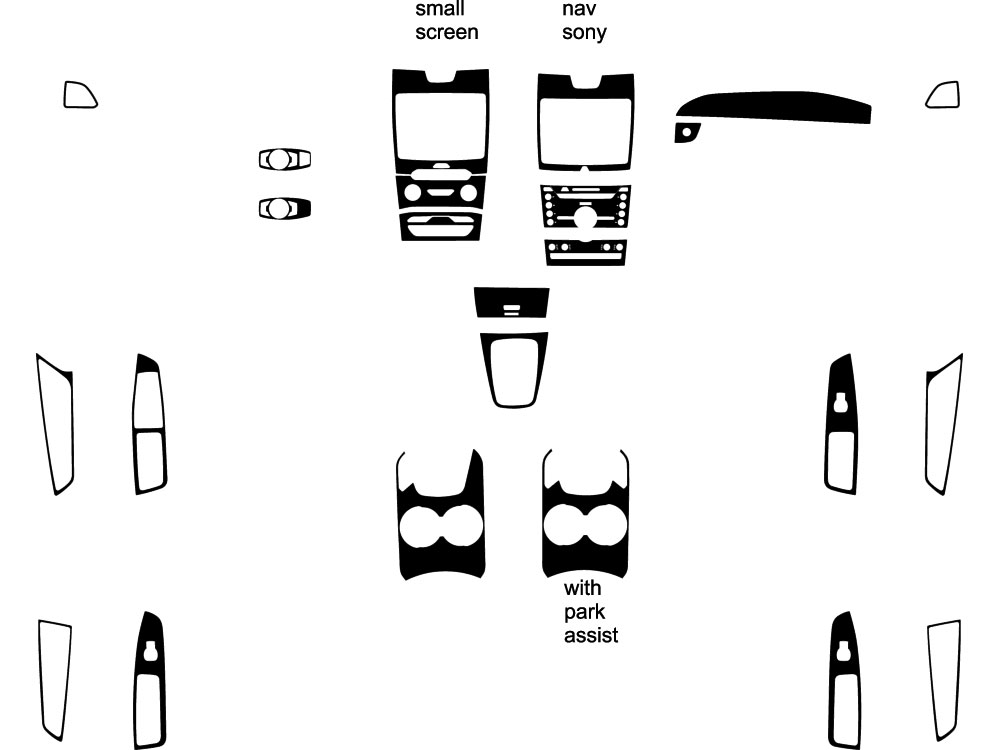 Ford Edge 2015-2018 Dash Kit Diagram