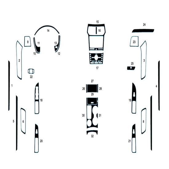 Ford Explorer 2016-2019 Dash Kit Diagram