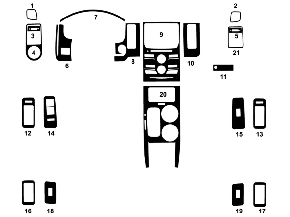 Ford Flex 2013-2017 Dash Kit Diagram