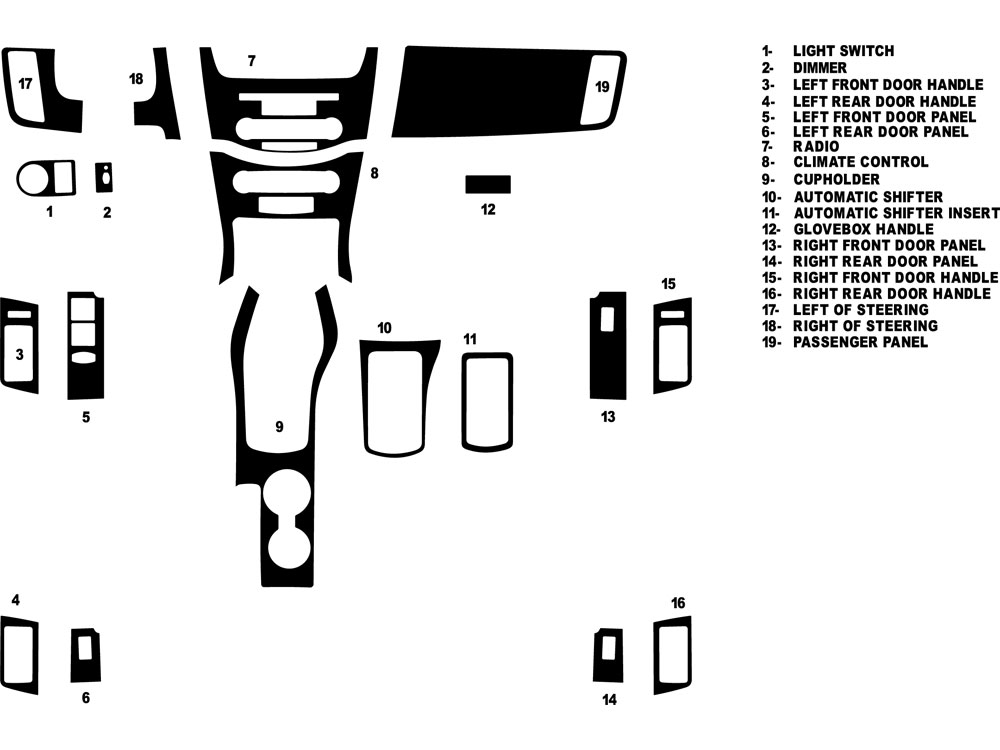 Ford Focus 2008-2011 Dash Kit Diagram