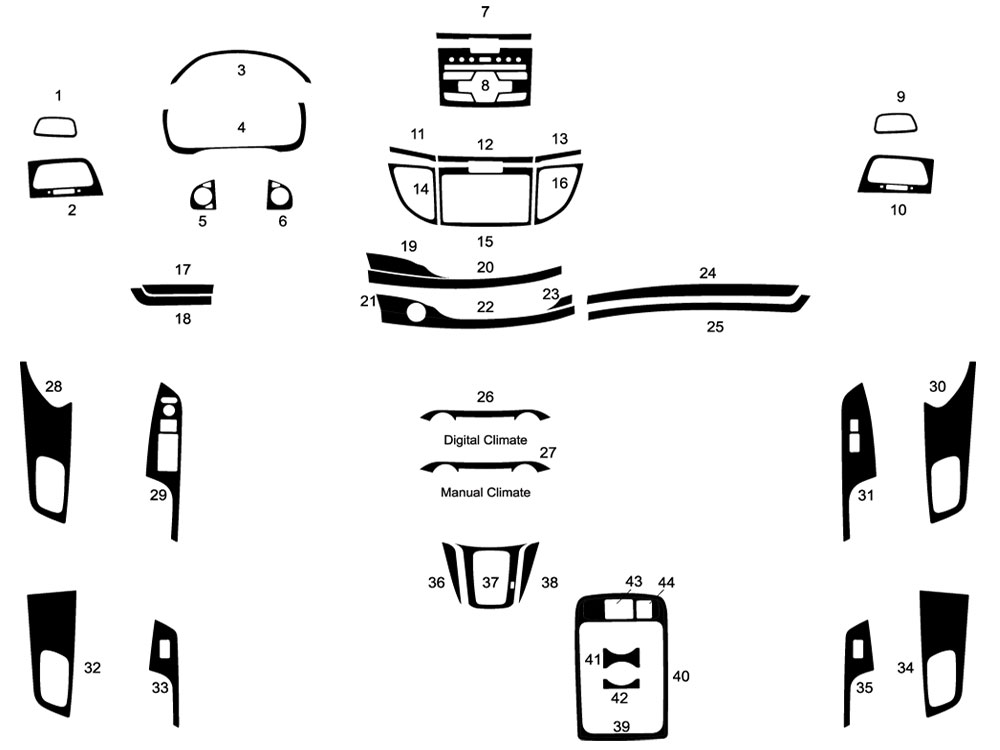 Honda CR-V 2015-2016 Dash Kit Diagram