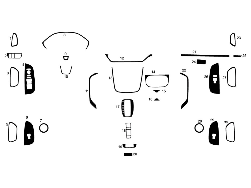 Honda HR-V 2023-2024 Dash Kit Diagram