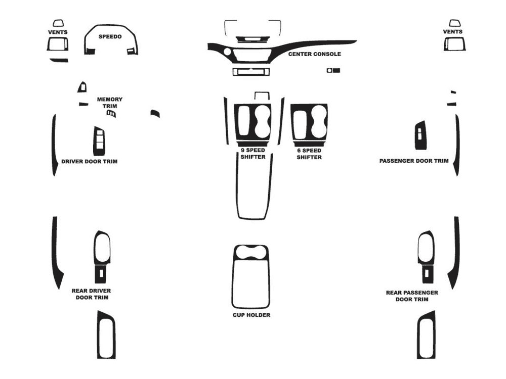 Honda Pilot 2016-2021 Dash Kit Diagram