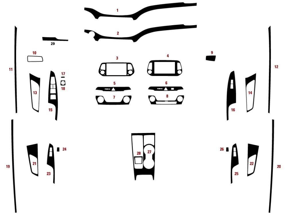 Hyundai Tucson 2019-2021 Dash Kit Diagram