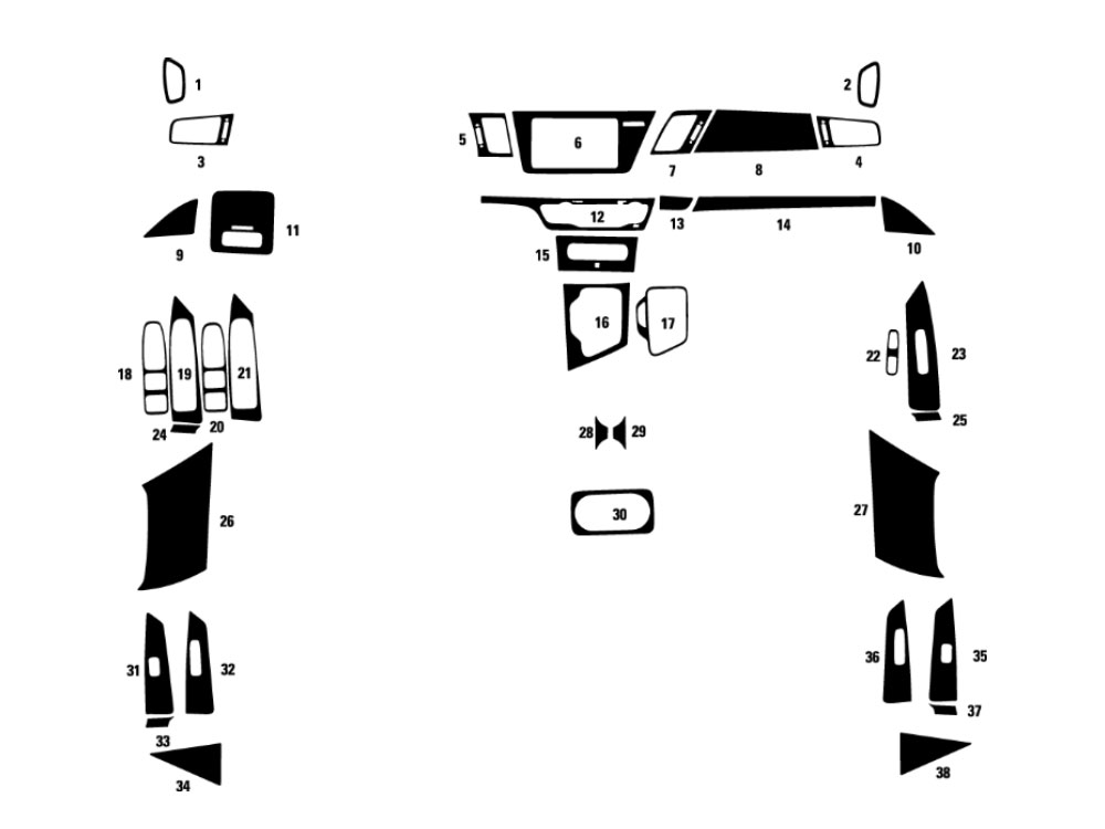 Kia Niro 2017-2022 Dash Kit Diagram