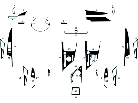 Kia Niro 2023-2024 Dash Kit Diagram