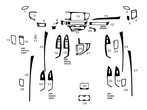 Rdash™ Kia Optima 2014-2015 Woodgrain Dash Kits