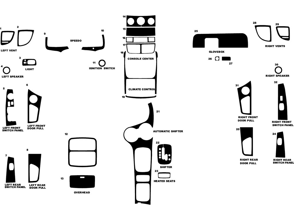Kia Sportage 2009-2010 Dash Kit Diagram