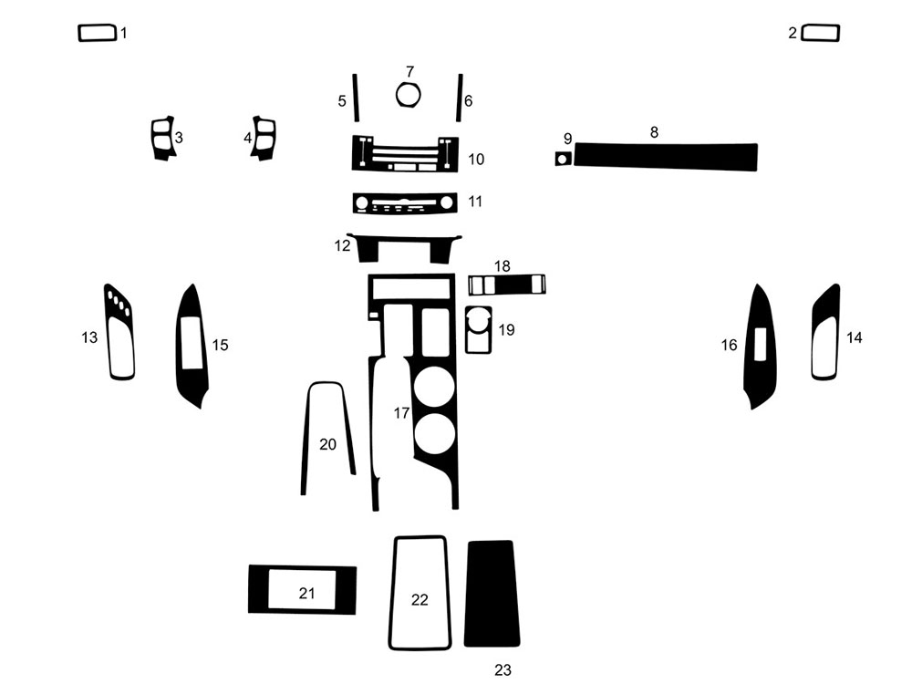 Lexus RC 2015-2022 Dash Kit Diagram
