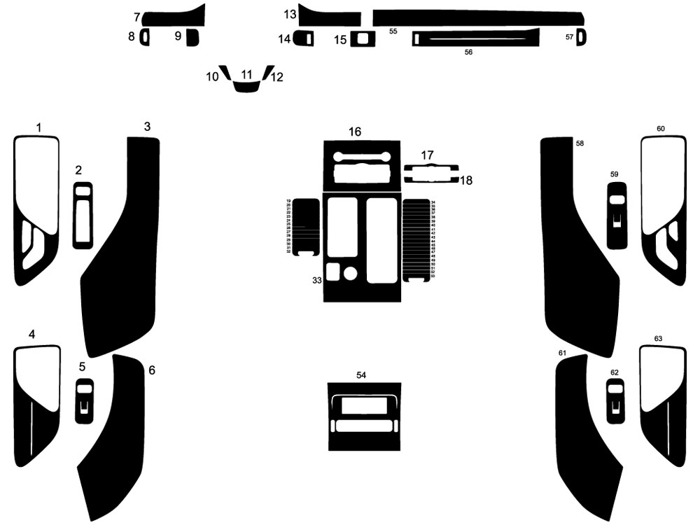 Lincoln Aviator 2020-2022 Dash Kit Diagram