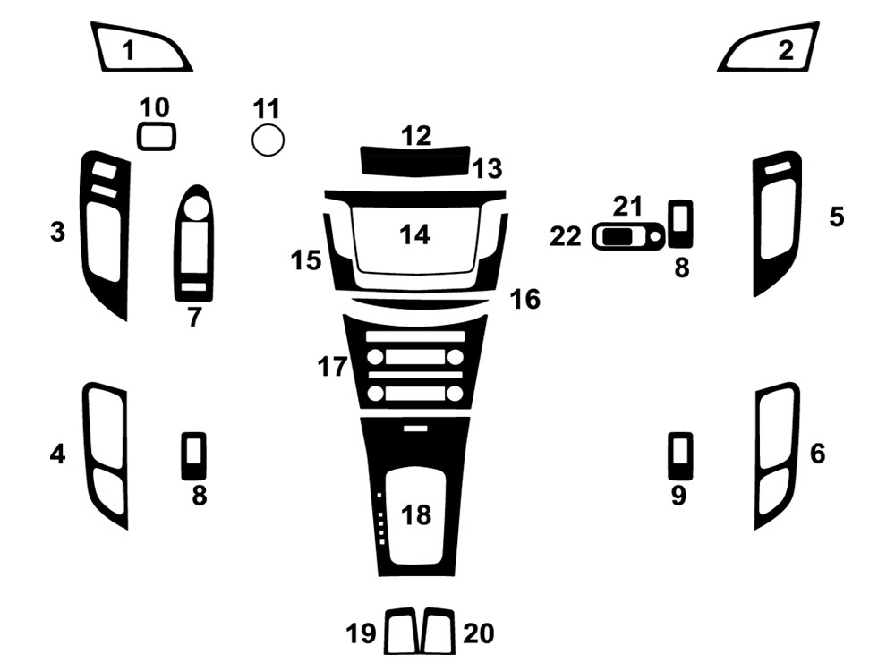 Lincoln MKT 2010-2012 Dash Kit Diagram
