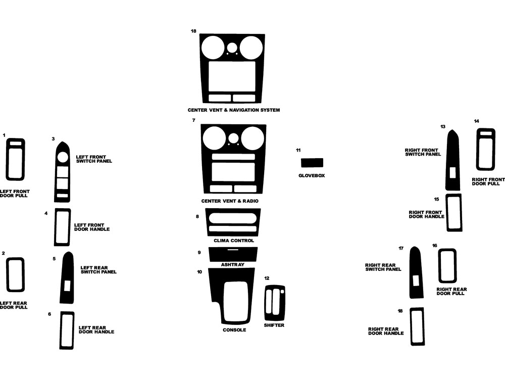 Lincoln MKZ 2007-2009 Dash Kit Diagram