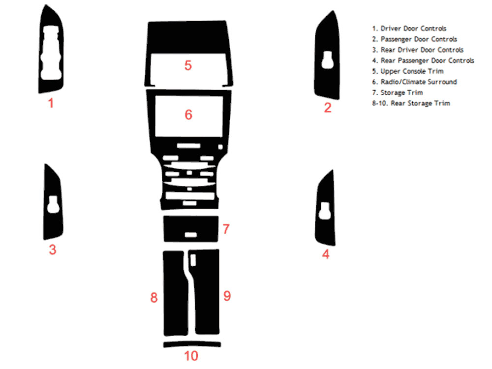 Lincoln MKZ 2013-2016 Dash Kit Diagram