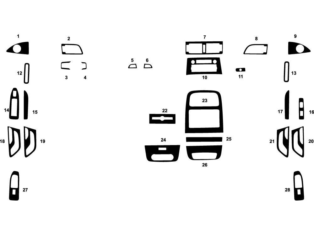 Lincoln Navigator 2018-2024 Dash Kit Diagram