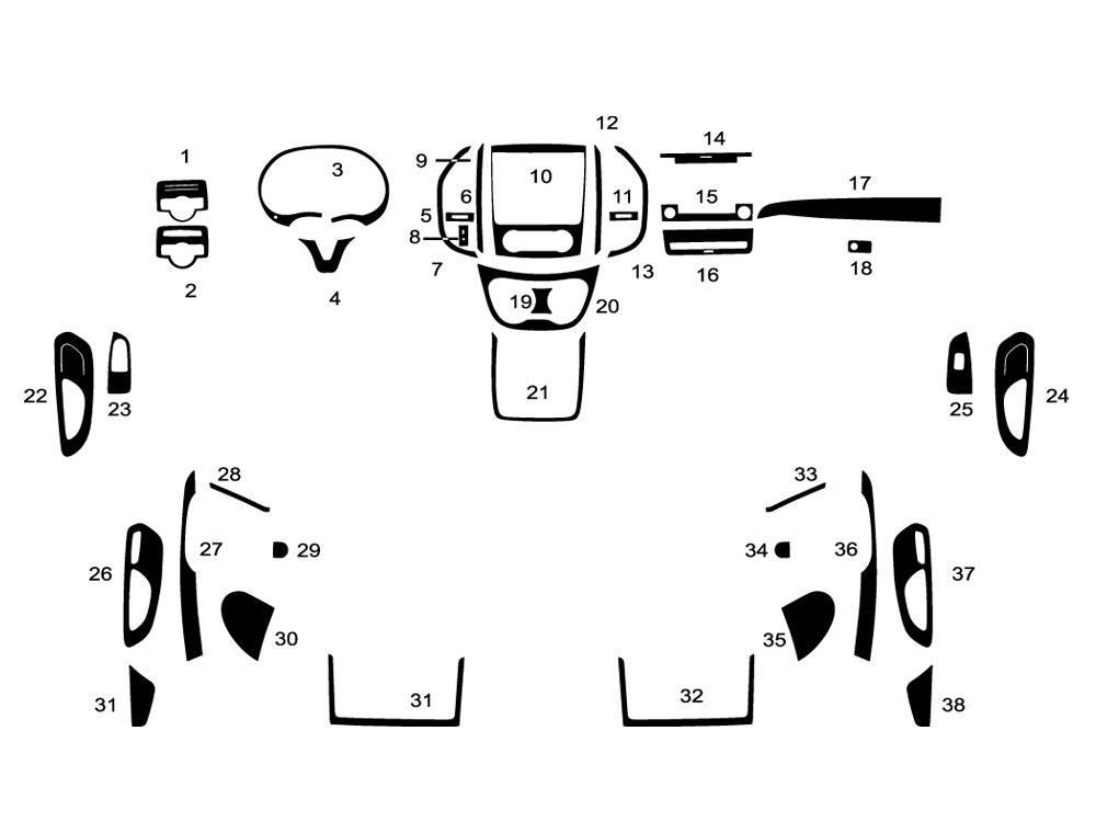 Mercedes-Benz Metris 2016-2023 Dash Kit Diagram