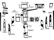 Mitsubishi Evolution 2008, 2010-2013 Dash Kit Diagram