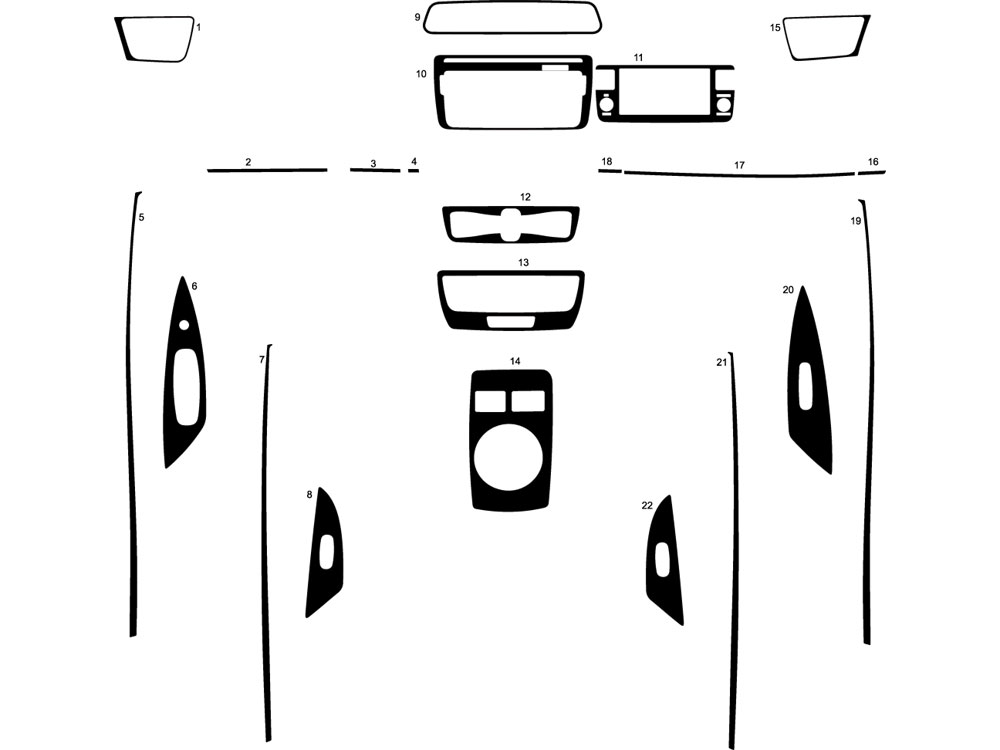 Nissan Leaf 2018-2022 Dash Kit Diagram