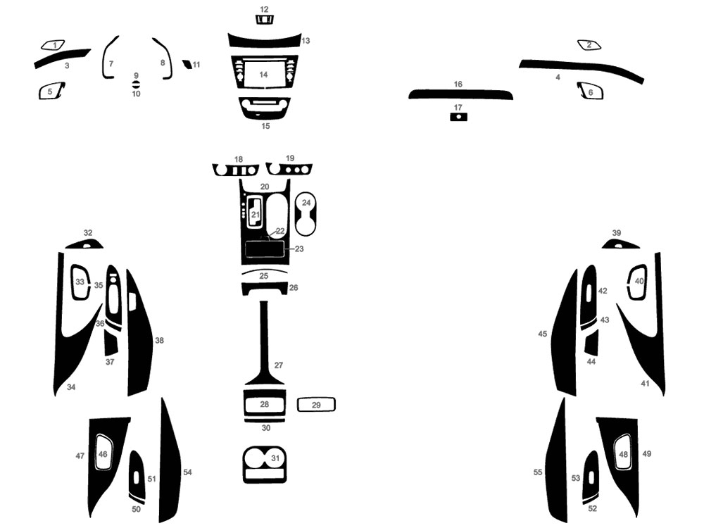Nissan Murano 2015-2020 Dash Kit Diagram