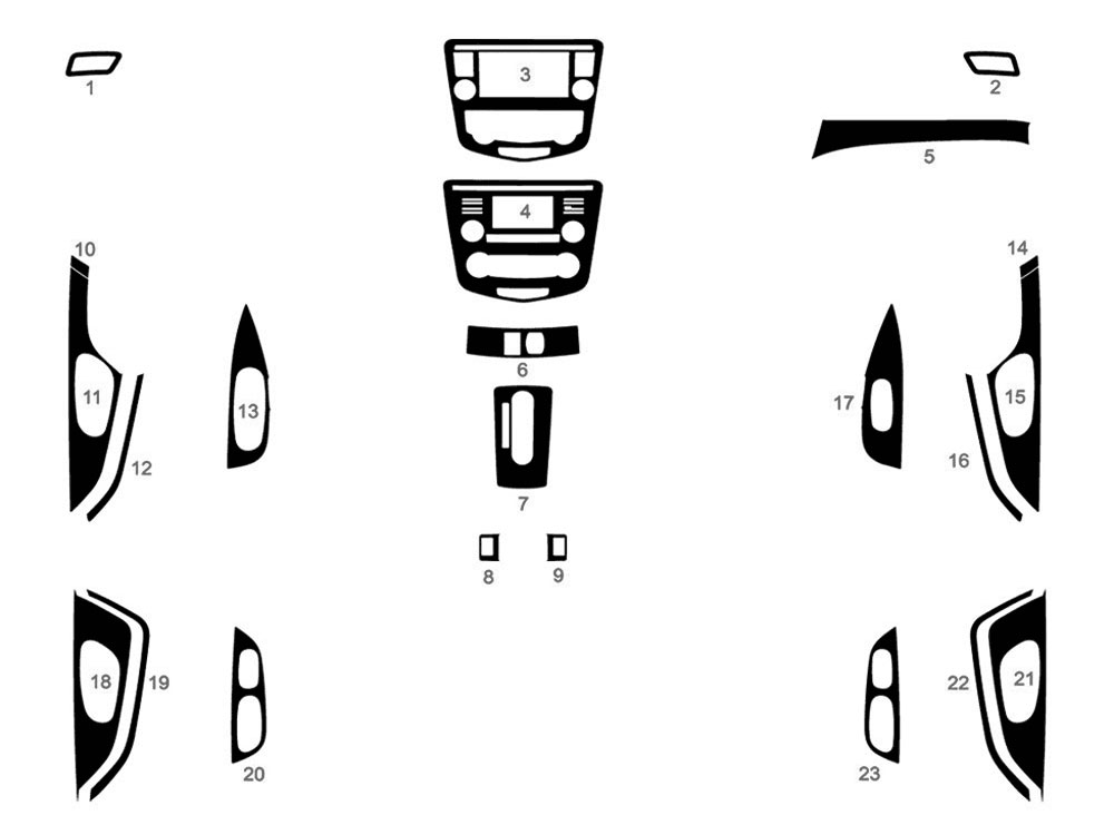 Nissan Rogue 2014-2016 Dash Kit Diagram