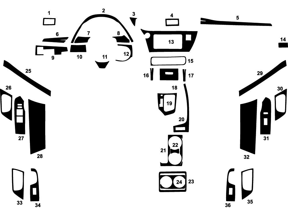 Toyota iM 2016-2016 Dash Kit Diagram